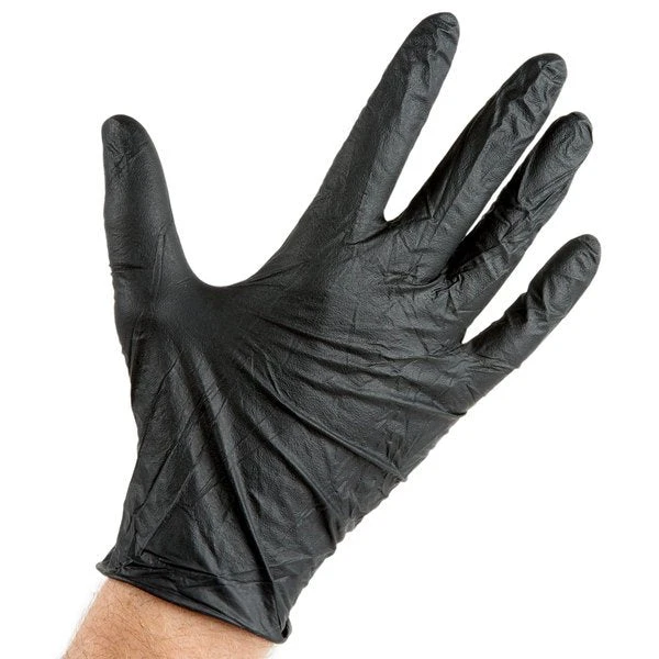 Lavex Industrial Black Powder-Free Nitrile 100PK Disposable Gloves 2 Lavex Industrial Black Powder-Free Nitrile 100PK Disposable Gloves - Image 2