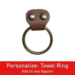 Xapron Kansas Leather Apron -GrillGear Shop Towel Ring