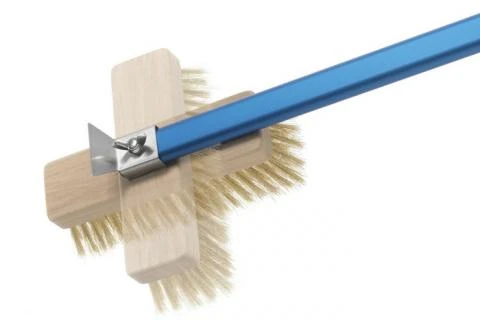 GI Metal 47" Oven Brush W/ Rotating Brass Bristle Head 2 GI Metal 47" Oven Brush W/ Rotating Brass Bristle Head - Image 2
